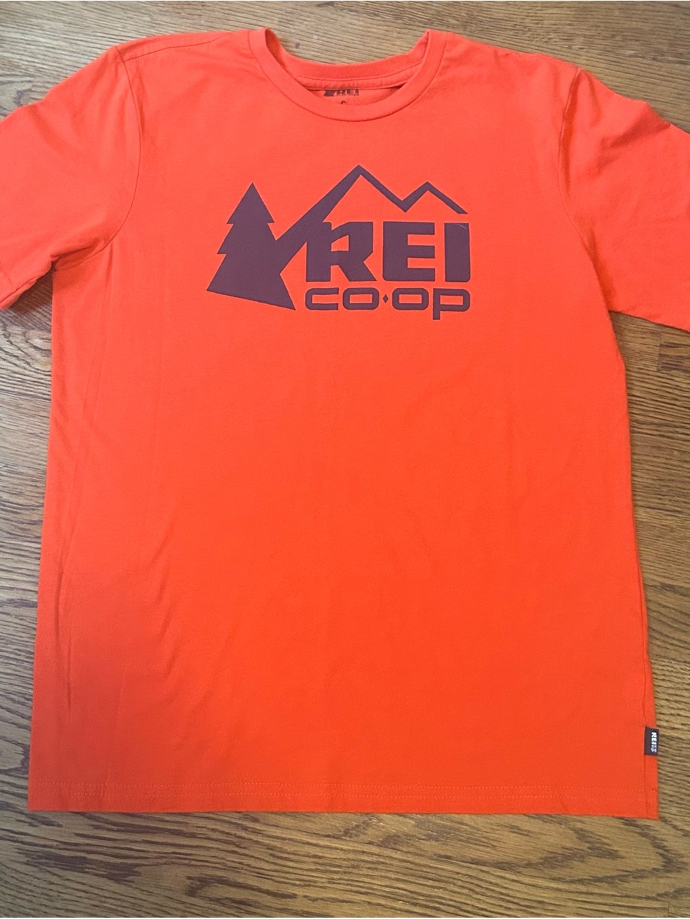 REI Co-op Bright Orange Short Sleeve Logo Tee